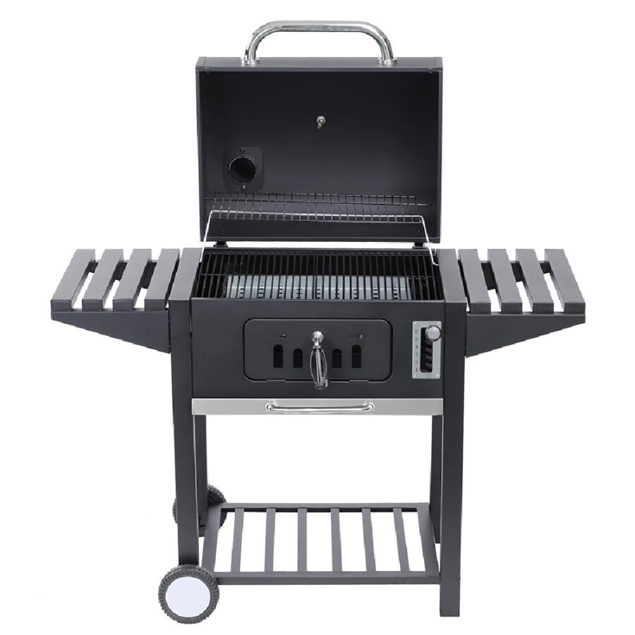 BORMANN ELITE BBQ1940 ΨΗΣΤΑΡΙΑ ΚΑΡΒΟΥΝΟΥ - ΚΑΠΝΙΣΤΗΡΙ 60x45, ΘΕΡΜΟΜΕΤΡΟ, ΡΥΘΜΙΖ.ΒΑΣΗ ΚΑΡΒΟΥΝΟΥ 6 ΘΕΣΕΩΝ, ΠΤΥΣΣΟΜΕΝΑ ΡΑΦΙΑ, ΤΑΨΙ ΣΥΛΛΟΓΗΣ ΛΙΠΟΥΣ, 2 ΡΟΔΕΣ