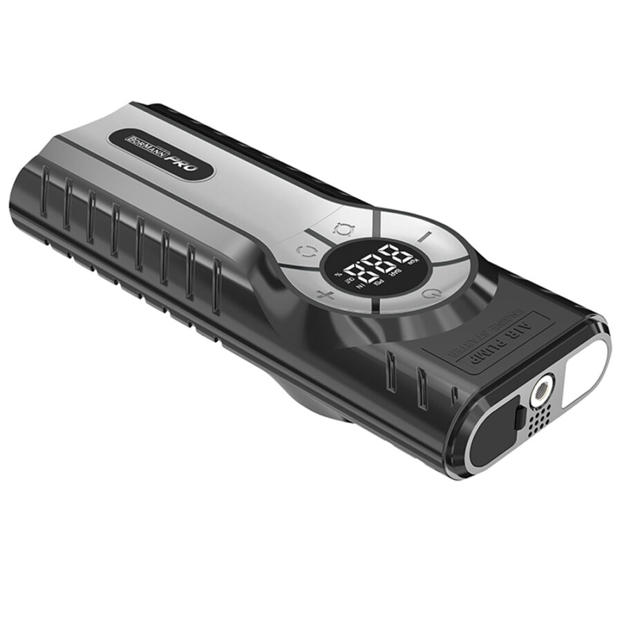 BORMANN Pro BBC1500 ΕΚΚΙΝΗΤΗΣ ΜΠΑΤΑΡΙΑΣ ΑΥΤΟΚΙΝΗΤΟΥ 1200A, POWER BANK 12000mAh, ΤΡΟΜΠΑ ΜΕ ΜΕΓΙΣΤΟ 120psi, LED ΦΩΣ