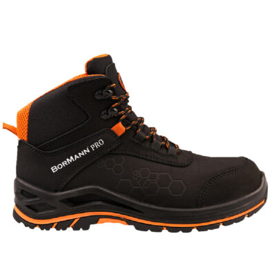 BORMANN Pro CORDOVA ΜΠΟΤΑΚΙ ΑΣΦΑΛΕΙΑΣ S1, ΜΑΥΡΟ, ΔΕΡΜΑ NUBUCK, No 40-46